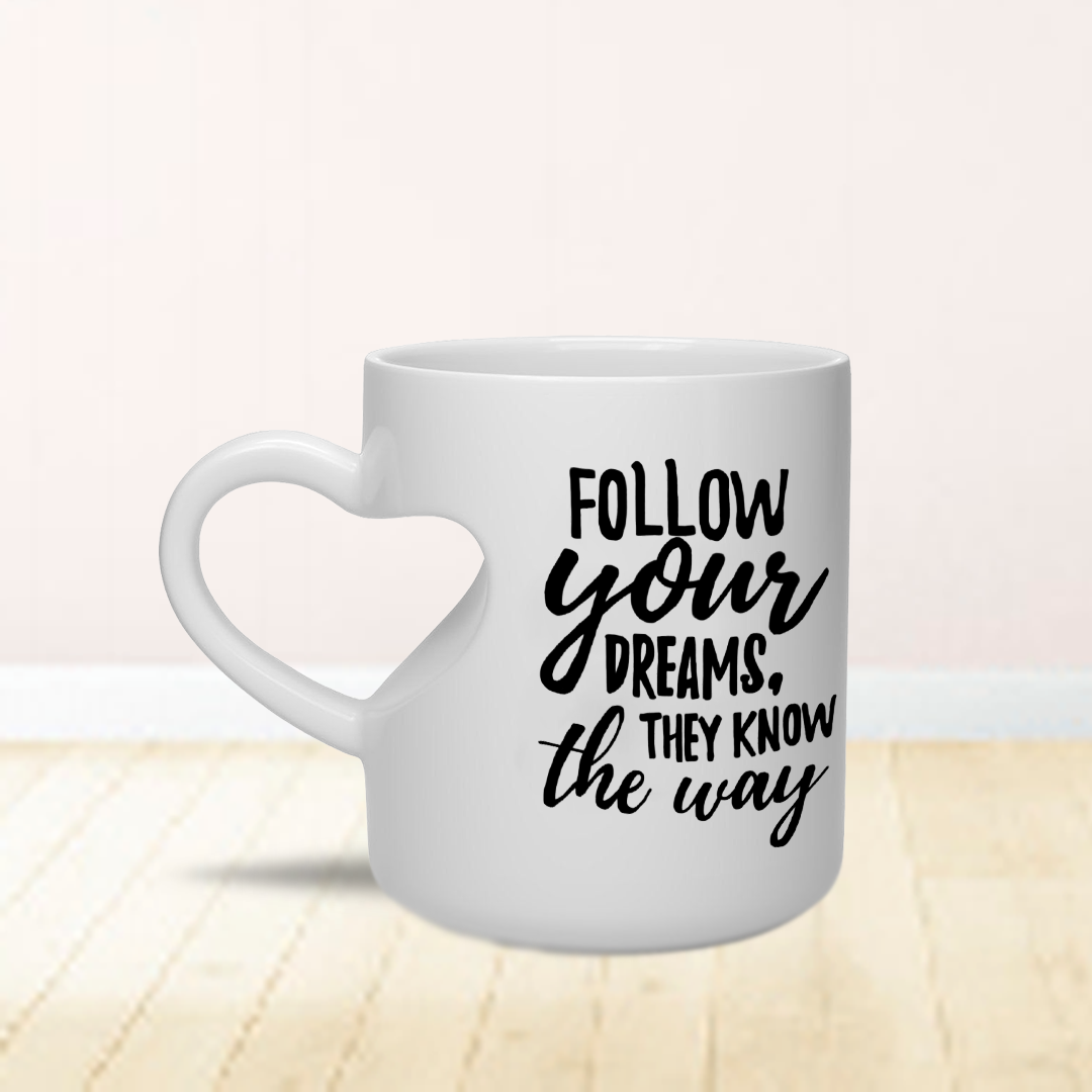 Heart Shape Cut Mugs